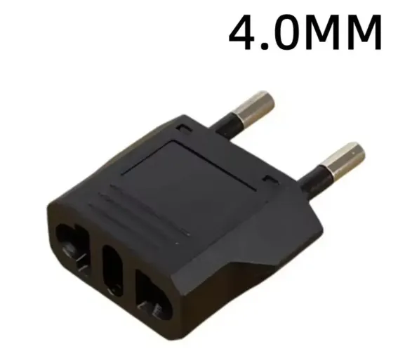 Adaptador tomada europeu paises da união europeia 4mm