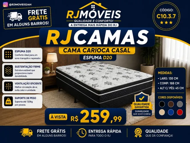 Cama box casal