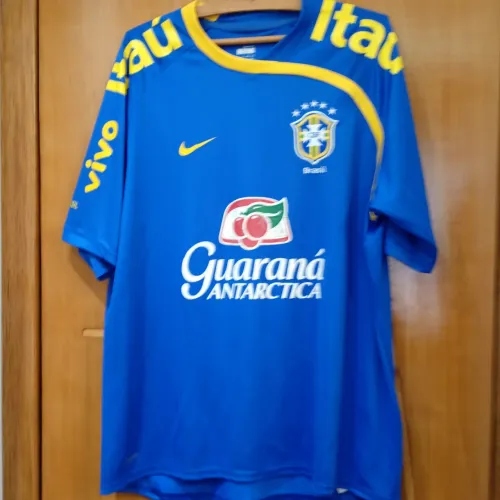 Camisa CBF Nike azul original Guaraná Antarctica/Itaú/Vivo item de colecionador.