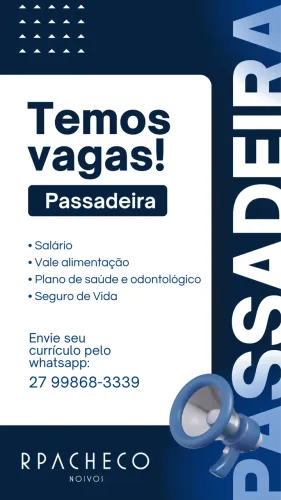 VAGA: PASSADEIRA DE ROUPA SOCIAL