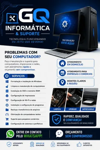 Manutenção de computadores e serviços de informática