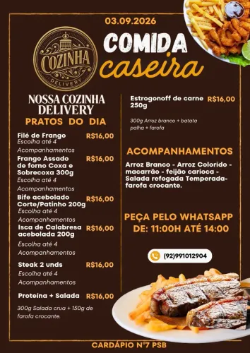 Marmita 100% caseira e saborosa