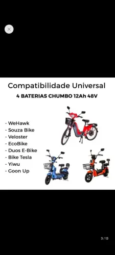 BATERIA OTIGINAL VEÍCULOS ELÉTRICOS