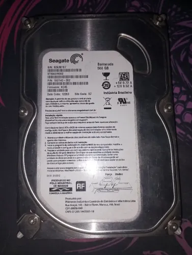 HD Seagate Barracuda 500GB Usado