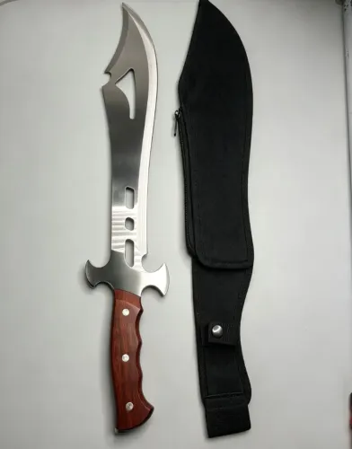 Facão 50 cm Aladin Inox Lamina Detalhada Super Afiada Camping