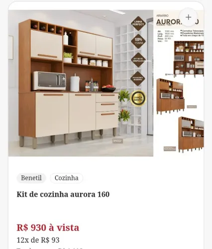 KIT DE COZINHA AURORA