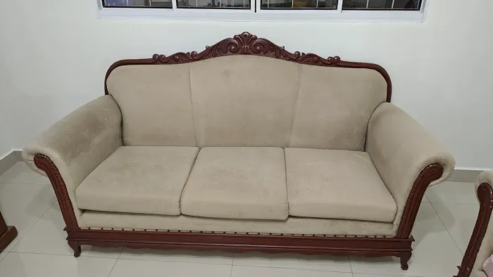 Raridade: Conjunto De Sala Luís XV Clássico Em Madeira Nobre - 5 Peças