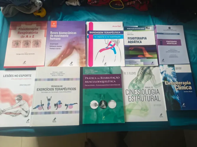Lote com 10 Livros de Fisioterapia - Novos!