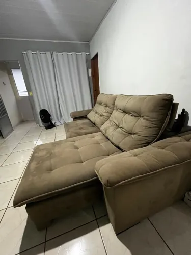 Sofá Retrátil e Reclinável Marrom - Alto Padrão (Custa 4.500 na loja)