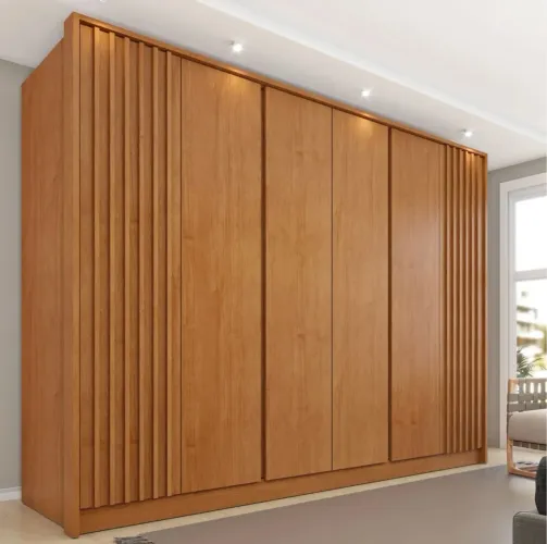 Guarda Roupa Casal Ripado 6 Portas 6 Gavetas 275cm