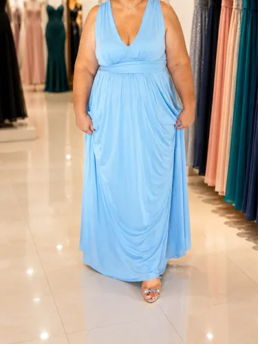 Vestido de festa azul celeste tamanho G