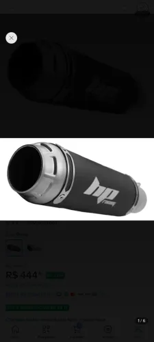 Ponteira HP racing CB Twister com DB Killer