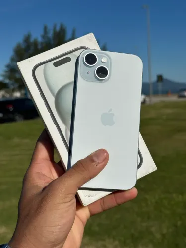 iPhone 15 128GB Azul | 92% Bateria | Chip Físico