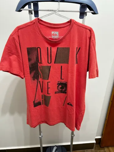 Camiseta Quiksilver M Rosa slim fit 