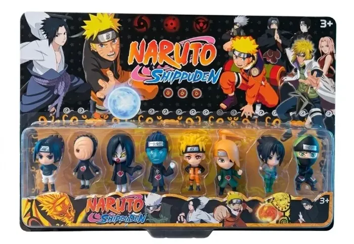KIT 8 Personagens anime NARUTO (7cm) - R$45