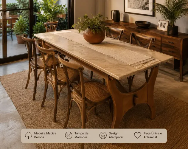 Mesa Design - Peroba maciça