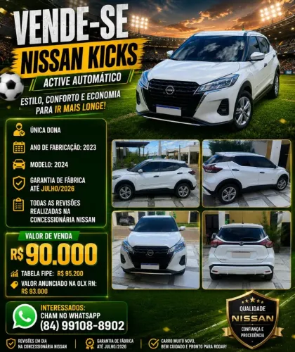 Nissan Kicks Active 1.6 16V Flex Aut. 2024
