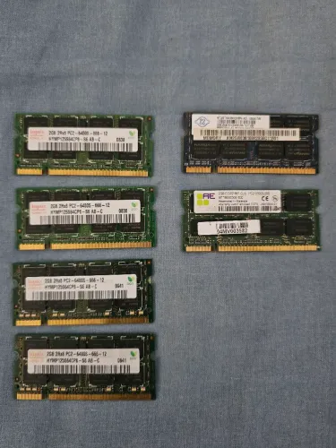 Memórias 1gb / 2gb ddr2 para notebook