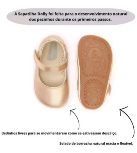 Sapatilha dourada tip toey joey n 17
