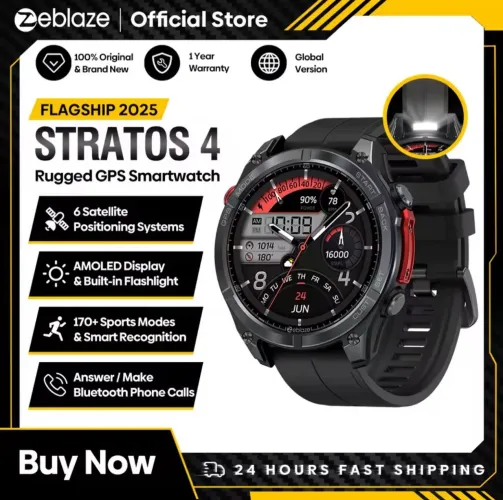 Relógio digital Smart whath Zeblaze Stratos 4 Original e Lacardo- Entrega grátis*