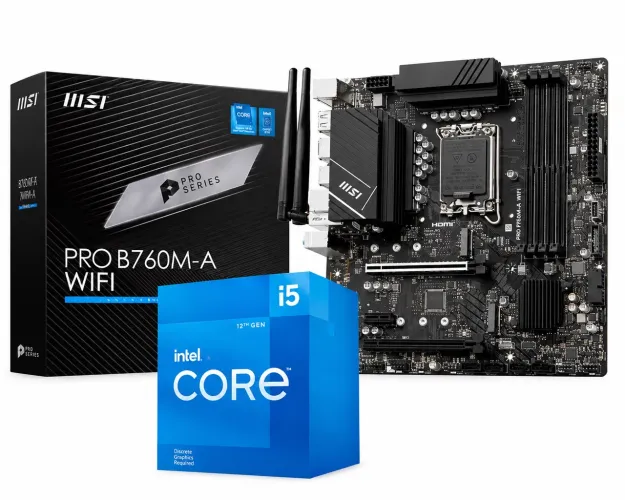 Processador Intel Core i5-12400F + Placa Mãe MSI PRO B760M-A