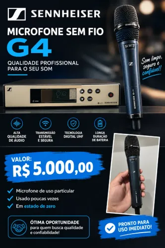 Microfone Sem Fio Sennheiser Ew 100 G4
