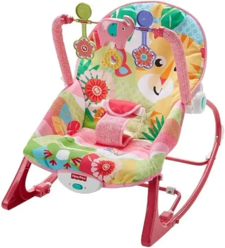 Cadeira Fisher Price balança vibra e toca música