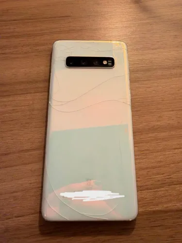 Samsung Galaxy S10 Branco Dual Chip - Traseira Trincada