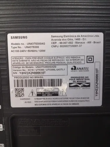Smart TV 43 para retirada de peças (tela com defeito) 