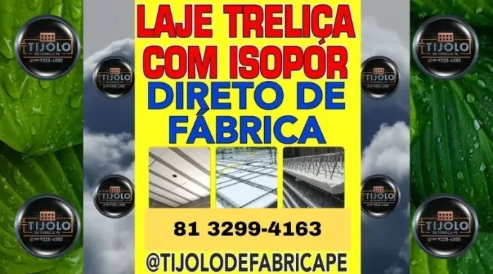 laje com isopor só pague quando receber 