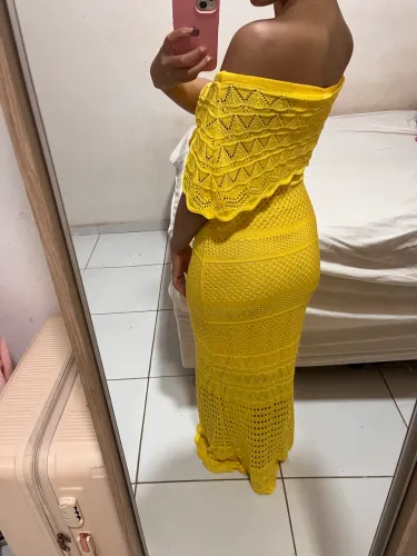 Vestido festa amarelo