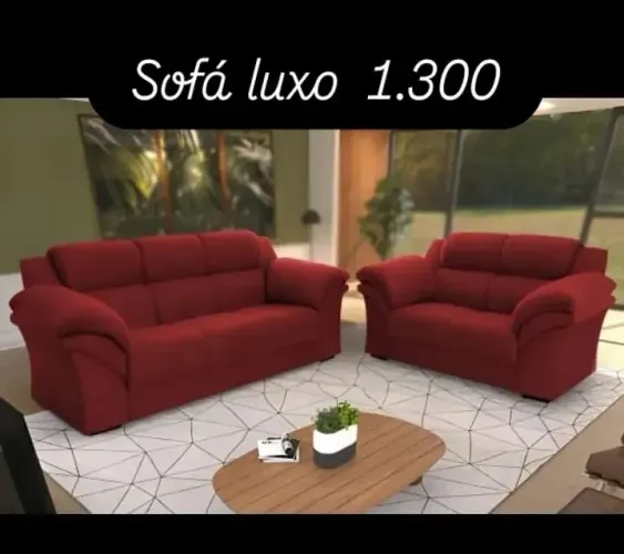 Sofa luxo encosto alto 