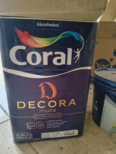 Lata de Tinta Coral Decora Matte Extra Fosco Conteúdo 16L Premium
