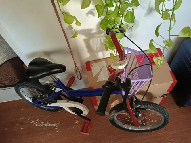 Bicicleta infantil azul aro 16