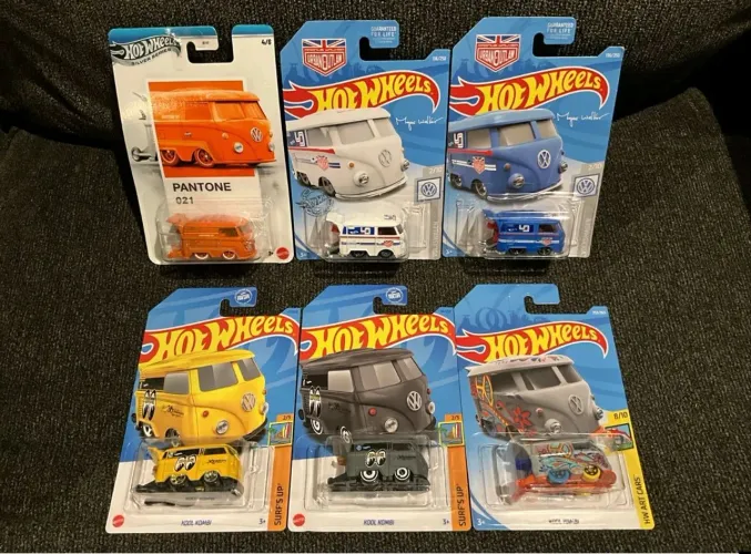 Hot Wheels Kool Kombi  (Lote com 6 miniaturas 