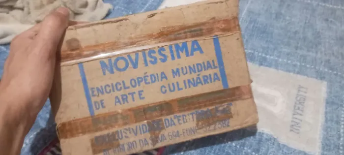 ENCICLOPÉDIA MUNDIAL DE ARTE CULINÁRIA NOVISDIMA box livros anos 50.