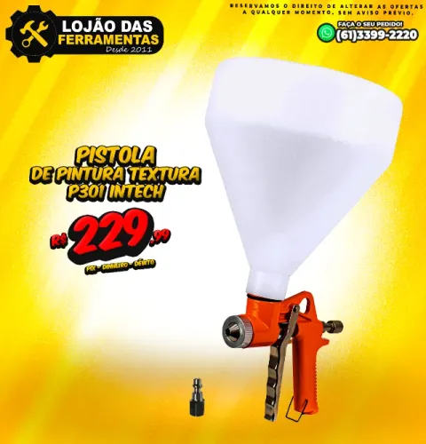 Pistola de Pintura Textura P301 Intech