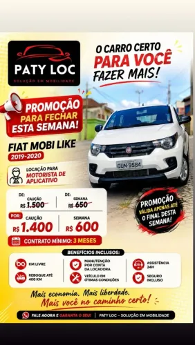 Aluguel de carro para motorista de app Uber 99pop inDrevi