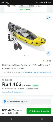 Caiaque Explorer K2 inflável 