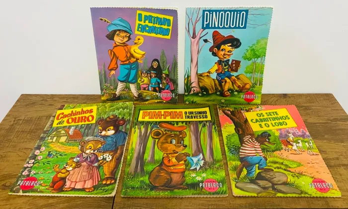 Lote 5 Livros Antigos Coleção Peteleco Anos 60 Raros Ebal
