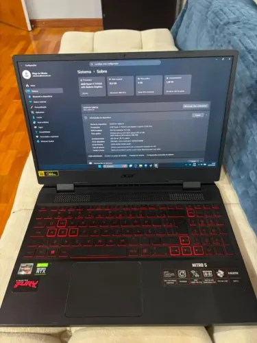 Acer Nitro 5 Gamer - Ryzen 5 7535HS | RTX 3050 | 16GB DDR5 | SSD 1,5TB | 144Hz