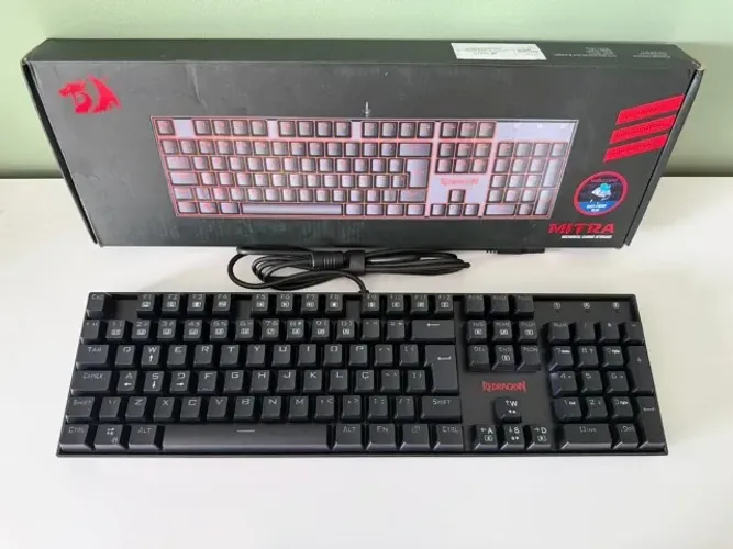 Teclado Gamer Redragon Mitra Luz Azul