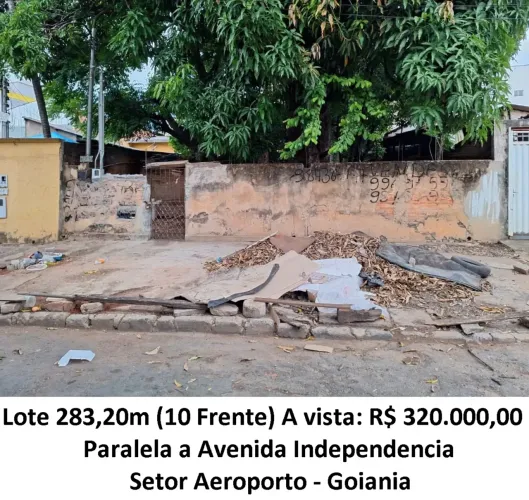 Leia a descrição: Lote 283,20m² (Paralela a Avenida Independencia) Setor Aeroporto - Goian