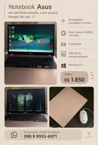 VENDA DE NOTEBOOK ASUS