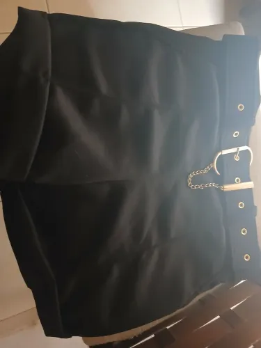 shorts preto neosprene elasticidade com cinto, tamanho G