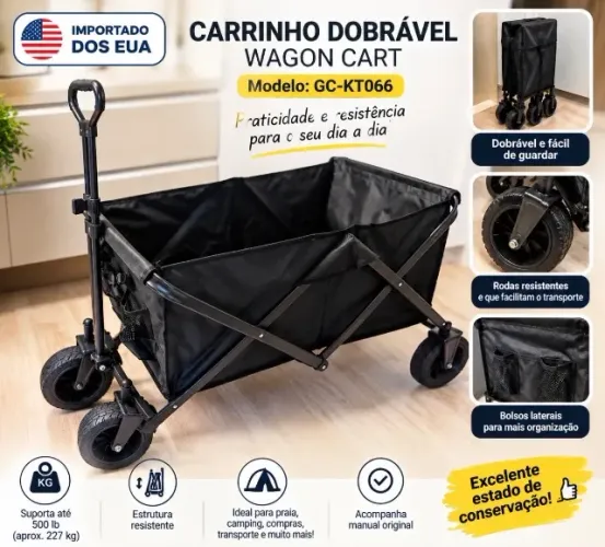 Carrinho de praia, compras e camping 500lb
