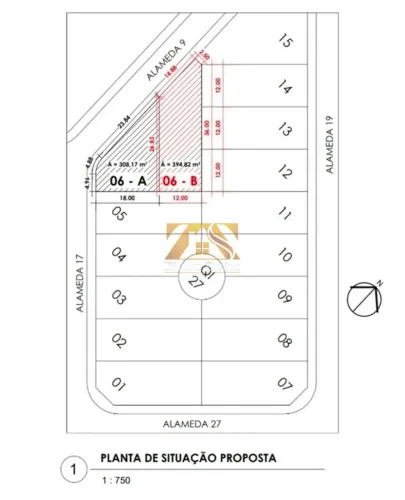Terreno, 306 M² - 505 Sul (Arso 42) - Palmas/To