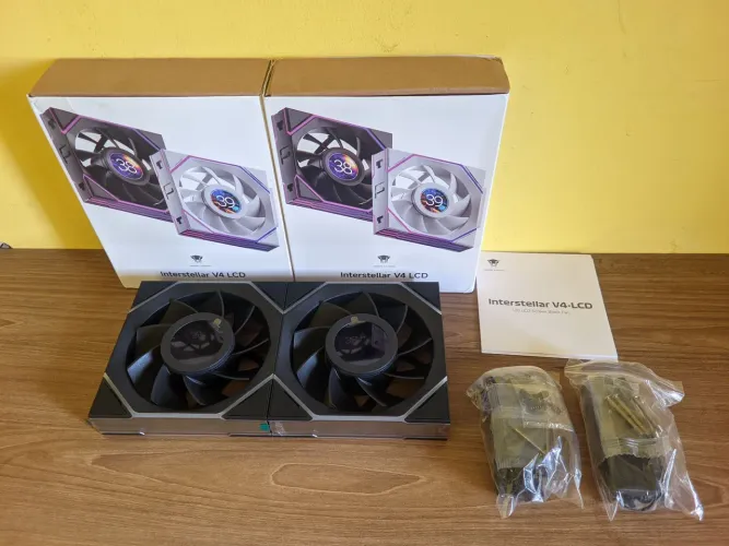 FANS UNI-FANS JUNGLE LEOPARD INTERESTELAR V4 PRETAS - LCD CUSTOMIZÁVEL