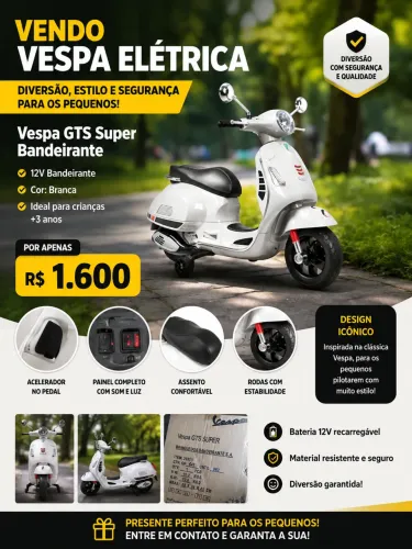 Vespa infantil eletrica