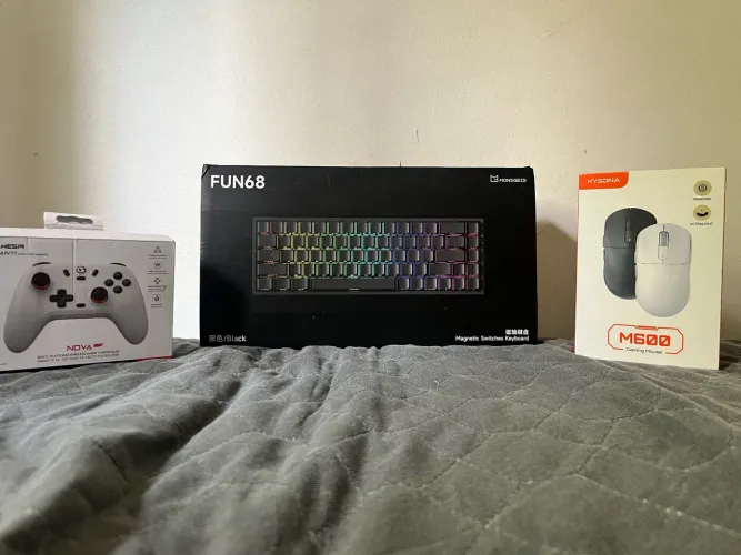 Kit manete teclado magnético e mouse sem fio